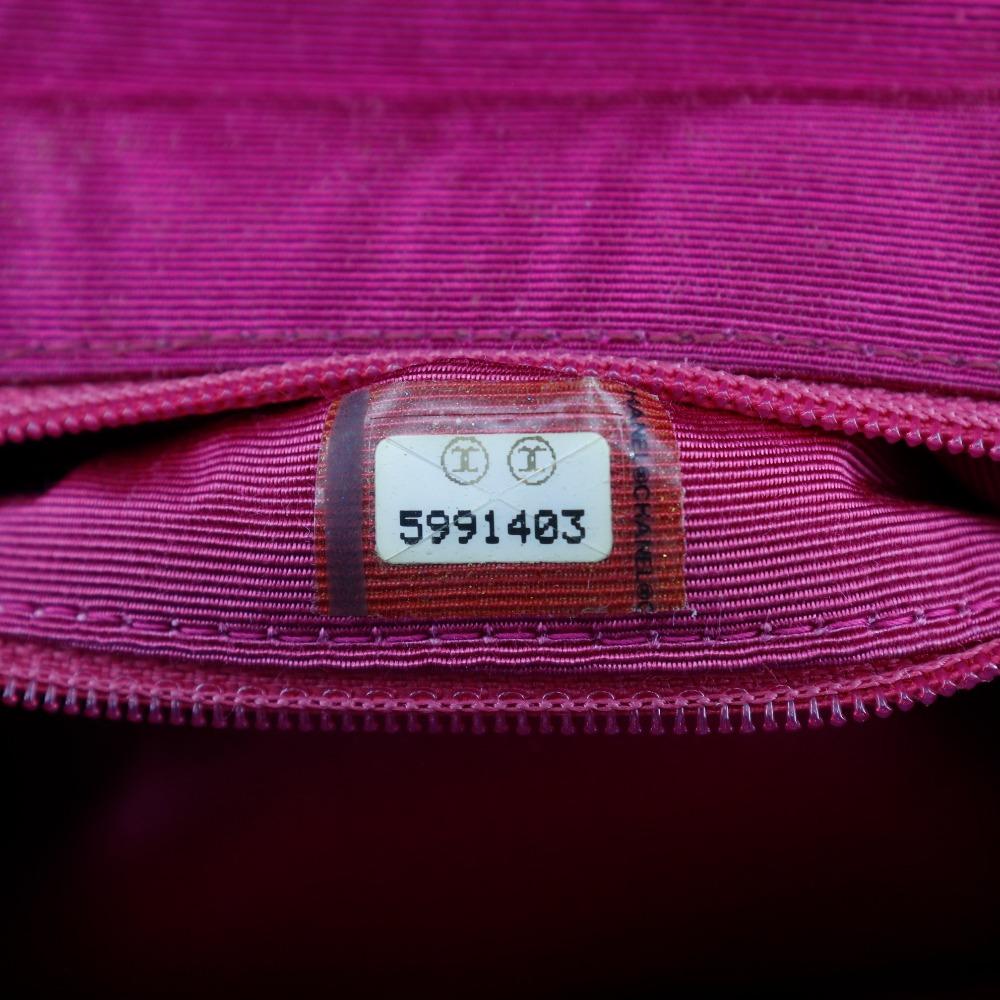 Chanel Mini Coco Handle Handbag Party Bag Pink cotton/Moire Silk Women Used