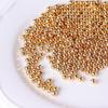 18k Gold Color-Preserving Beads: Small Round Gold-Filled Spacer Beads for DIY Jewelry and Handmade Bracelets.