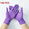 20/50/100PCS Purple Nitrile Gloves Disposable 5Mil Anti-Slip Gardening Gloves Textured Grip Cleaning Working Protictive Gloves