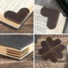 Handmade Heart-Shaped Retro Leather Bookmark – Personalized Creative Genuine Leather Page Holder.
