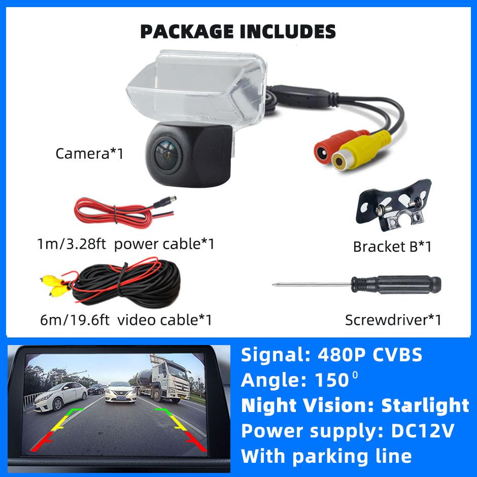 Rear View Backup Camera Reverse AHD or CVBS License Plate Light  Parking for Toyota Camry Yaris Corolla 2012-2015 Verso Yaris