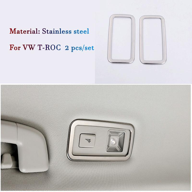 Stainless steel Inside Door Handle Bowl Cover Trim Frame Decoration For Volkswagen T-Roc TROC 2017-2022 Inner Car Accessories