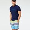 ARGO Kona Men'S Short Sleeve Loose Fit Boardshorts Set Navy