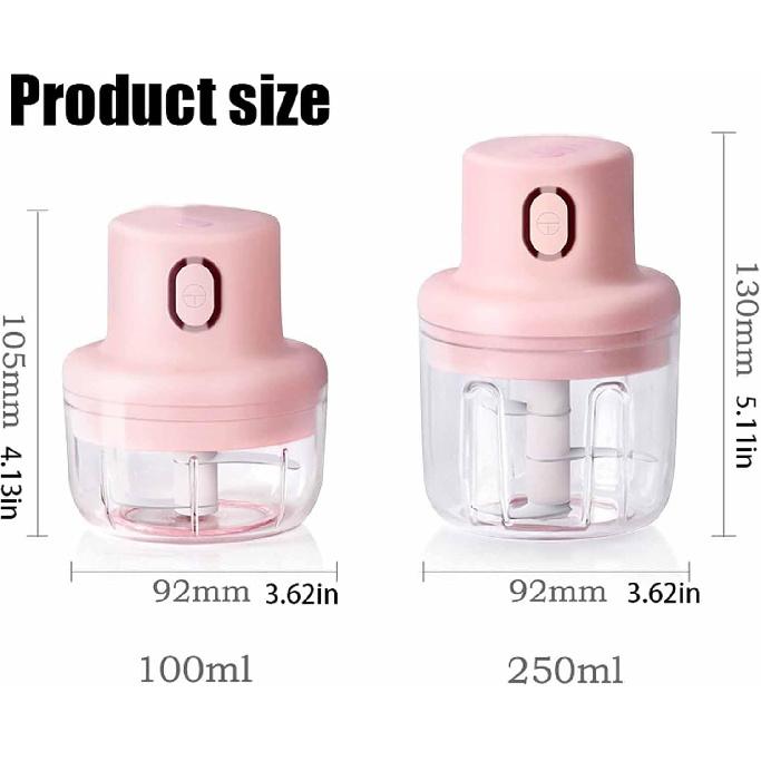 Wireless Food Chopper, Mini Electric Garlic Chopper, Electric Meat Grinder, Veggie Chopper, USB Rechargeable Mini Electric Food Chopper for Garlic,
