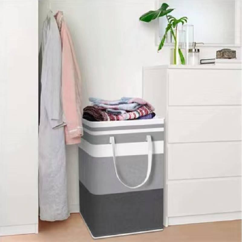 Bag 75l Storage Collapsible Tall Clothes Basket Canvas Material Capacity Large