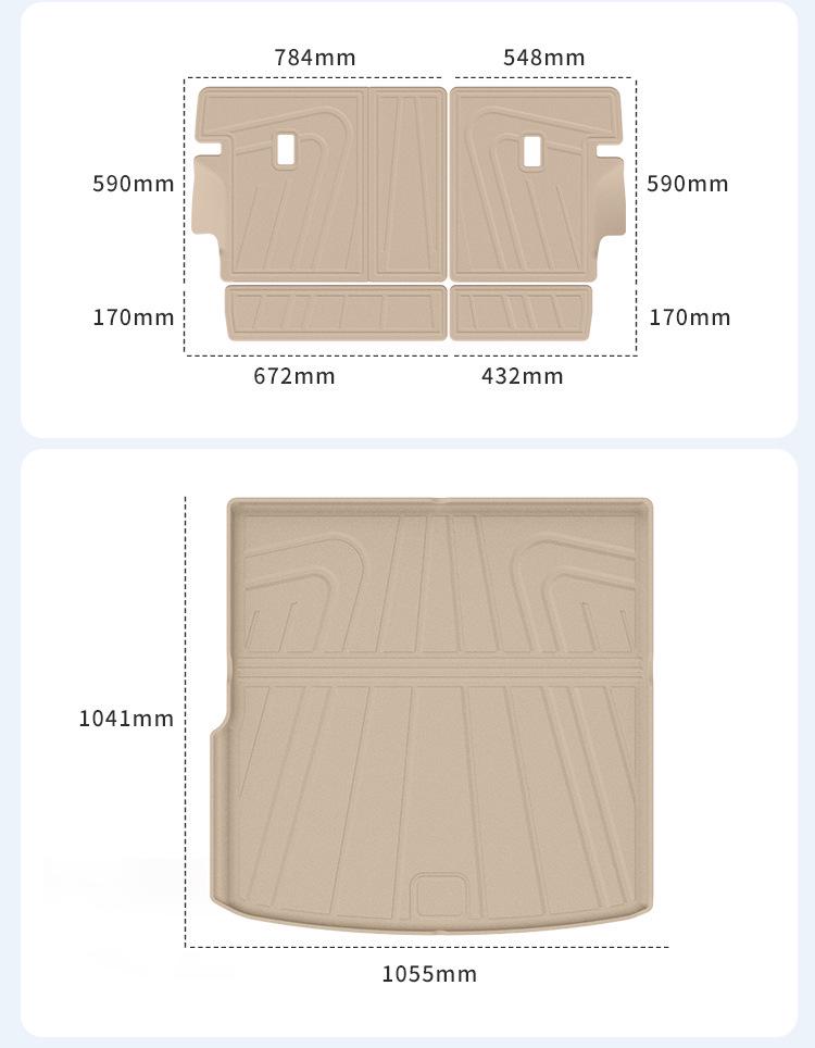 TPE Floor, Seat Back, and Trunk Mats for 2024-2026 Luxeed R7 Cars