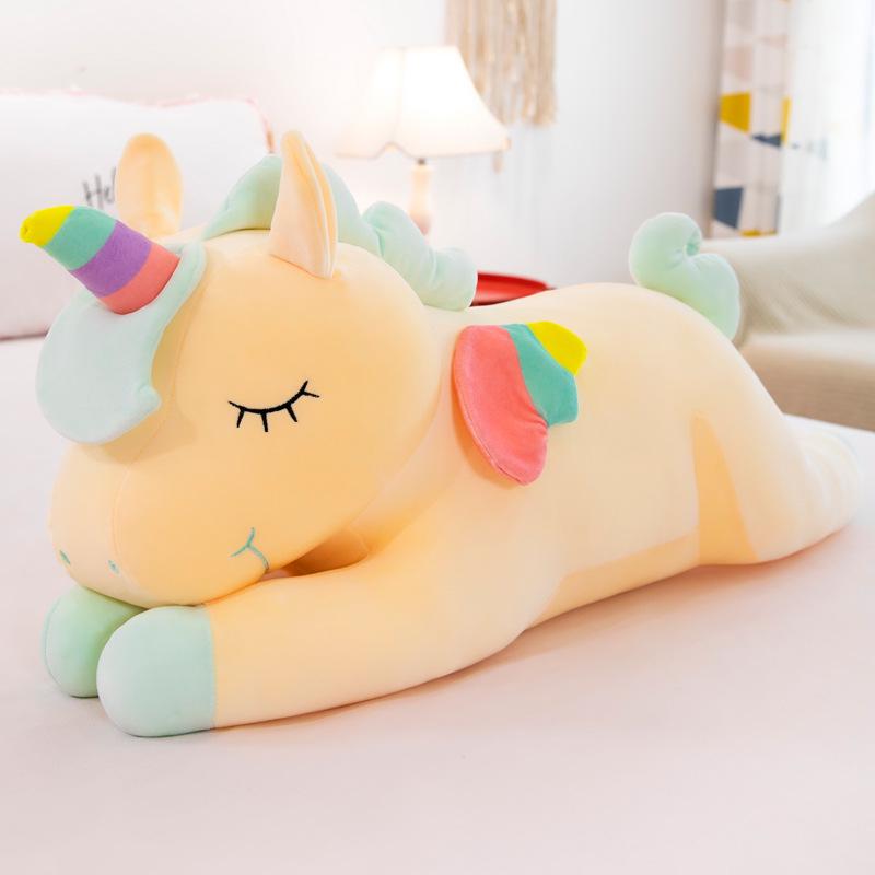 Angel Unicorn Rainbow Pony Plush Pillow Doll - Pink Heart Edition