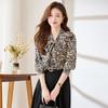 Women's Floral Chiffon Long Sleeve Blouse