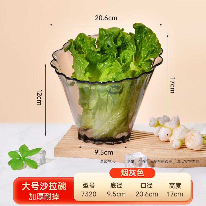 Qianxing Plastic Transparent Slanted Salad Bowl