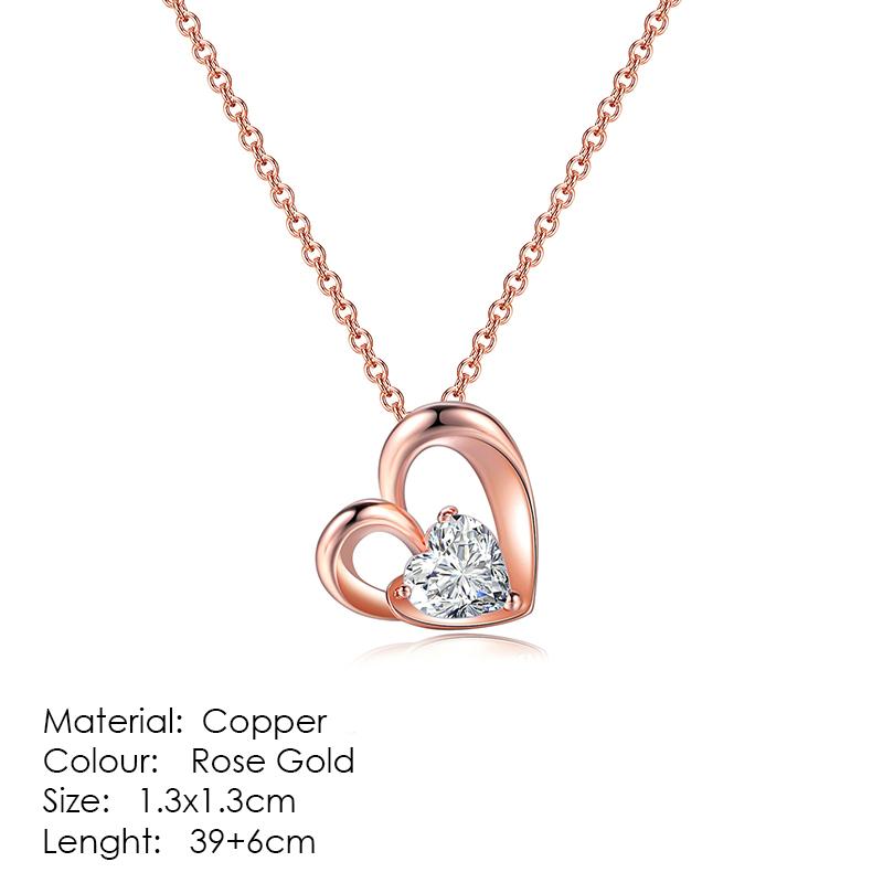 

Top Quality Heart Crystal Rose Gold Color Fashion Pendant Jewelry Made with Austria Crystal ZYN129 ZYN130
