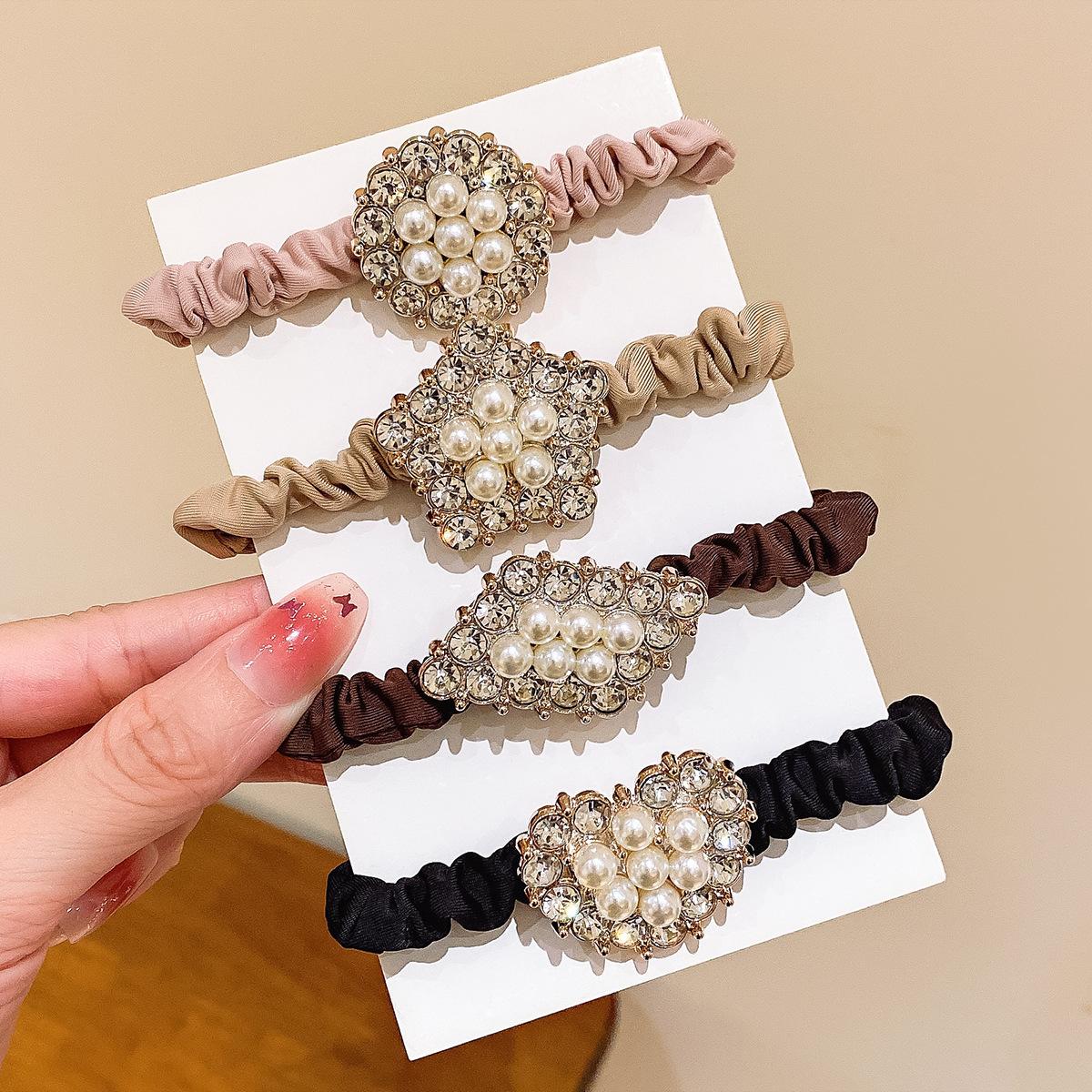 

1 Piece New Cute Imitation Pearl Girls Elastic Hair Bands Woman Hair Accessories