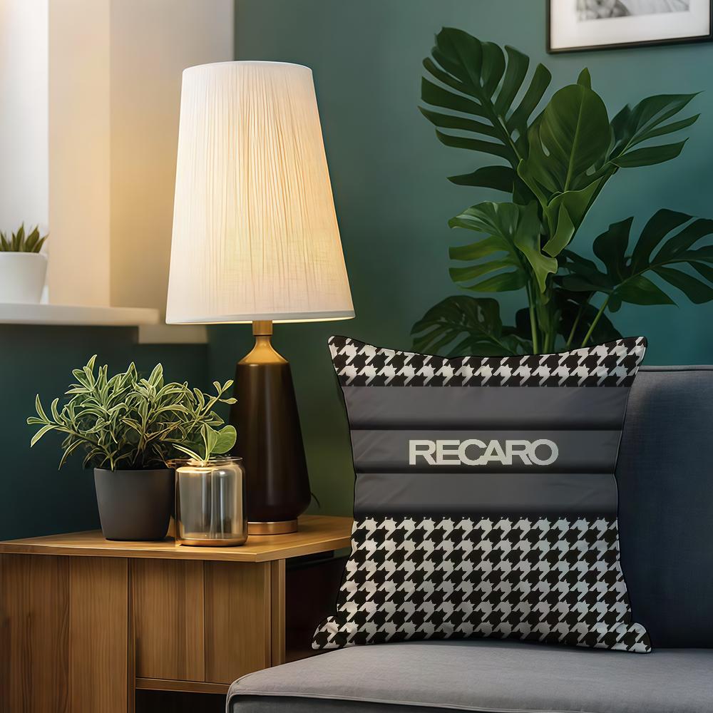 R-R-Recaro-ES Fashion Logo cushion cover Home Bedding Sofa living Room pillowcase Simple Soft Skin Cushion Cover Party Gift