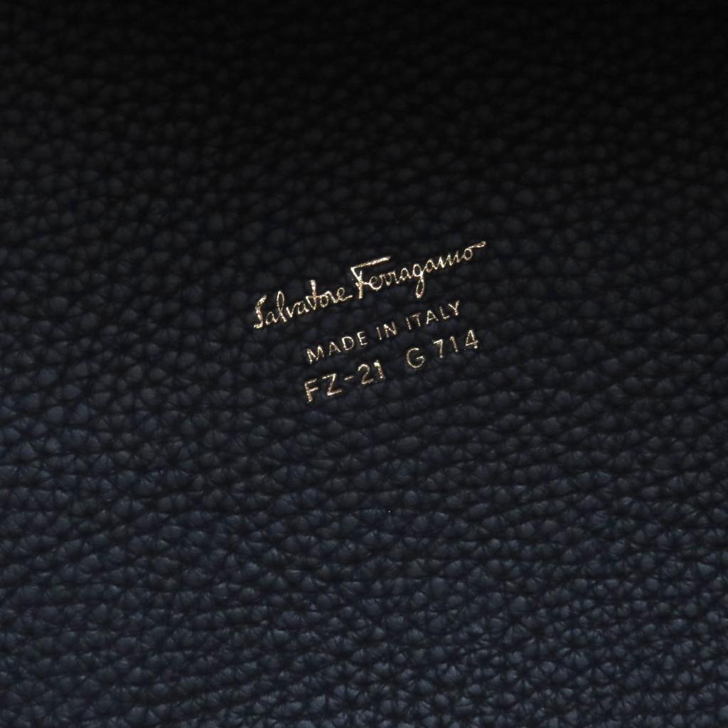 Salvatore Ferragamo Tote Bag MARTA Calf Leather Women 21 G714 Used