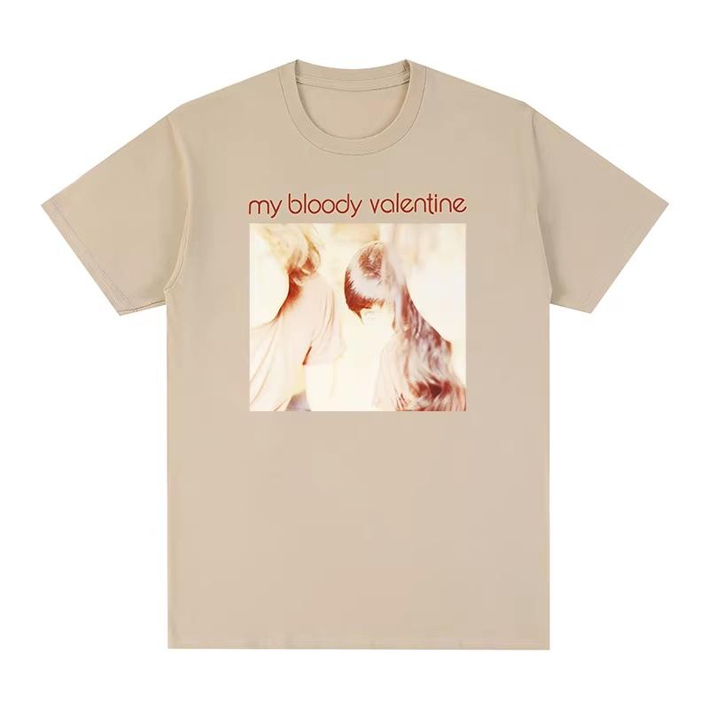 Men's & Women's New Vintage T‑Shirt with My Bloody Valentine and Slowdive Shoegaze Rock Band Graphic Print Women And Men T-shirt