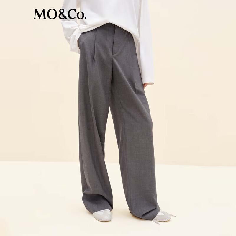 MO&Co. Women's High-Waist Wide-Leg Trousers MBE3PAT006