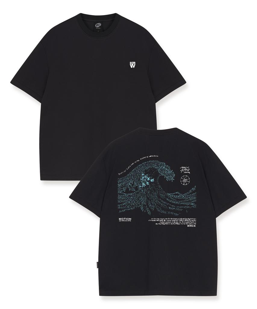 WILDROCK Motion Wave Cool Cotton Overfit Half T-Shirts