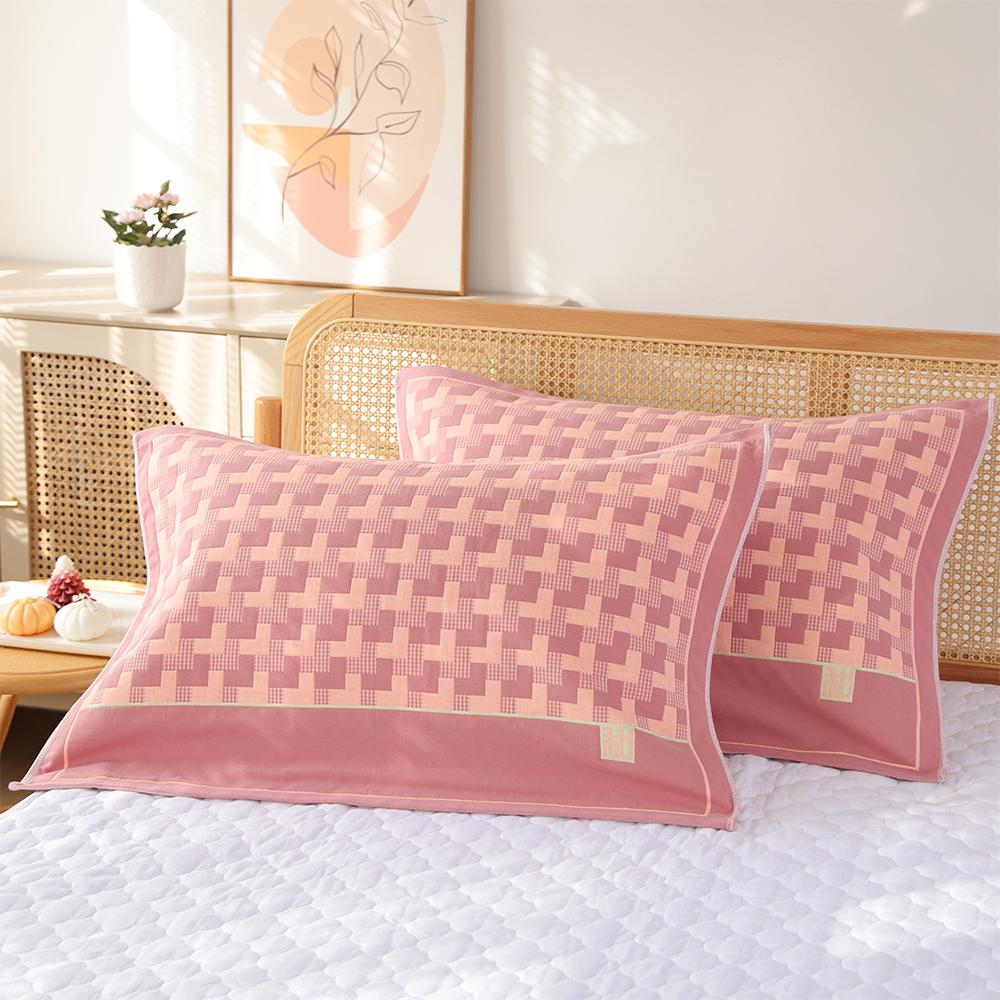 A Pair of Pure Cotton Gauze Pillow Towels, New High-density Soft Adult Cover Towels, Cotton Non-slip and Breathable Household