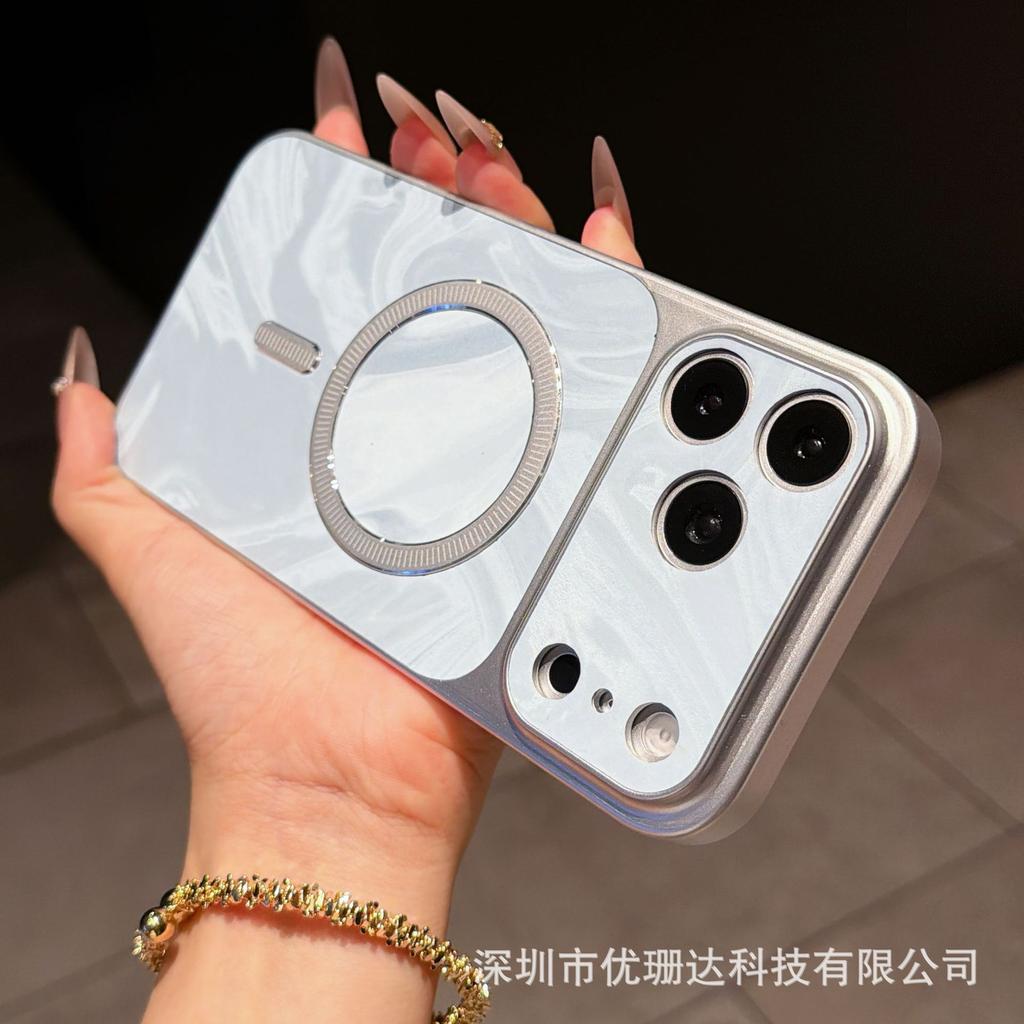 Seconds Change iPhone11Promax Water Ripple Magnetic Mobile Phone Case for Apple 11 All-inclusive Lens Anti-drop Sheath