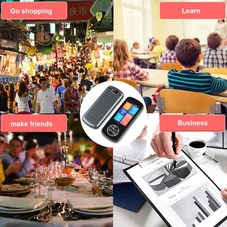 V10 3.0 Inch Touch Screen Smart Translator 107 Languages with Offline Translation / Photo Translation