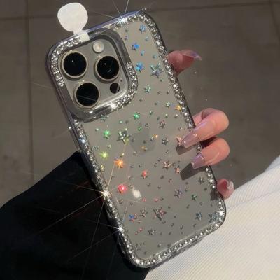 Laser Star Glitter Diamond Shell for In for Apple 17PROMAX New Trendy Male Couple Airbag Anti-fall Minimalist Style Skin