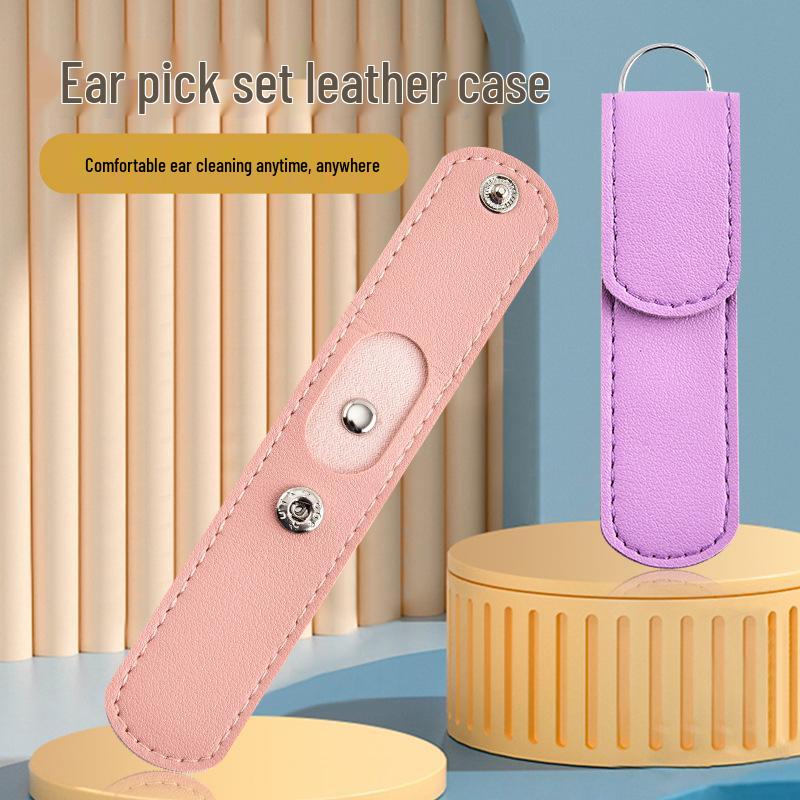 

Портативный набор ухочисток с кожаным чехлом для хранения коричневый