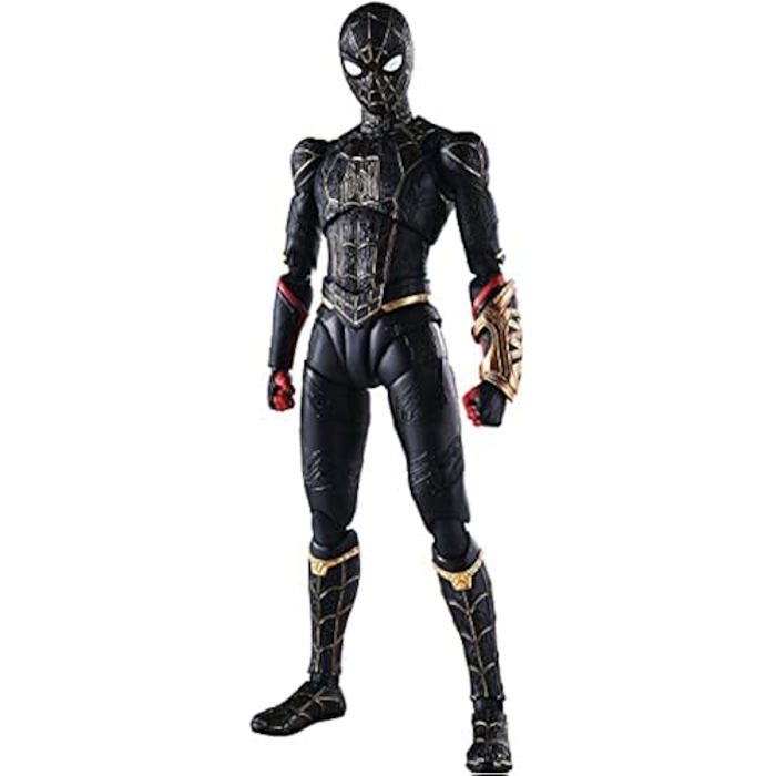 Figurine - TAMASHII NATIONS - Spiderman Black and Gold Suit - 15cm - Special Set - Marvel