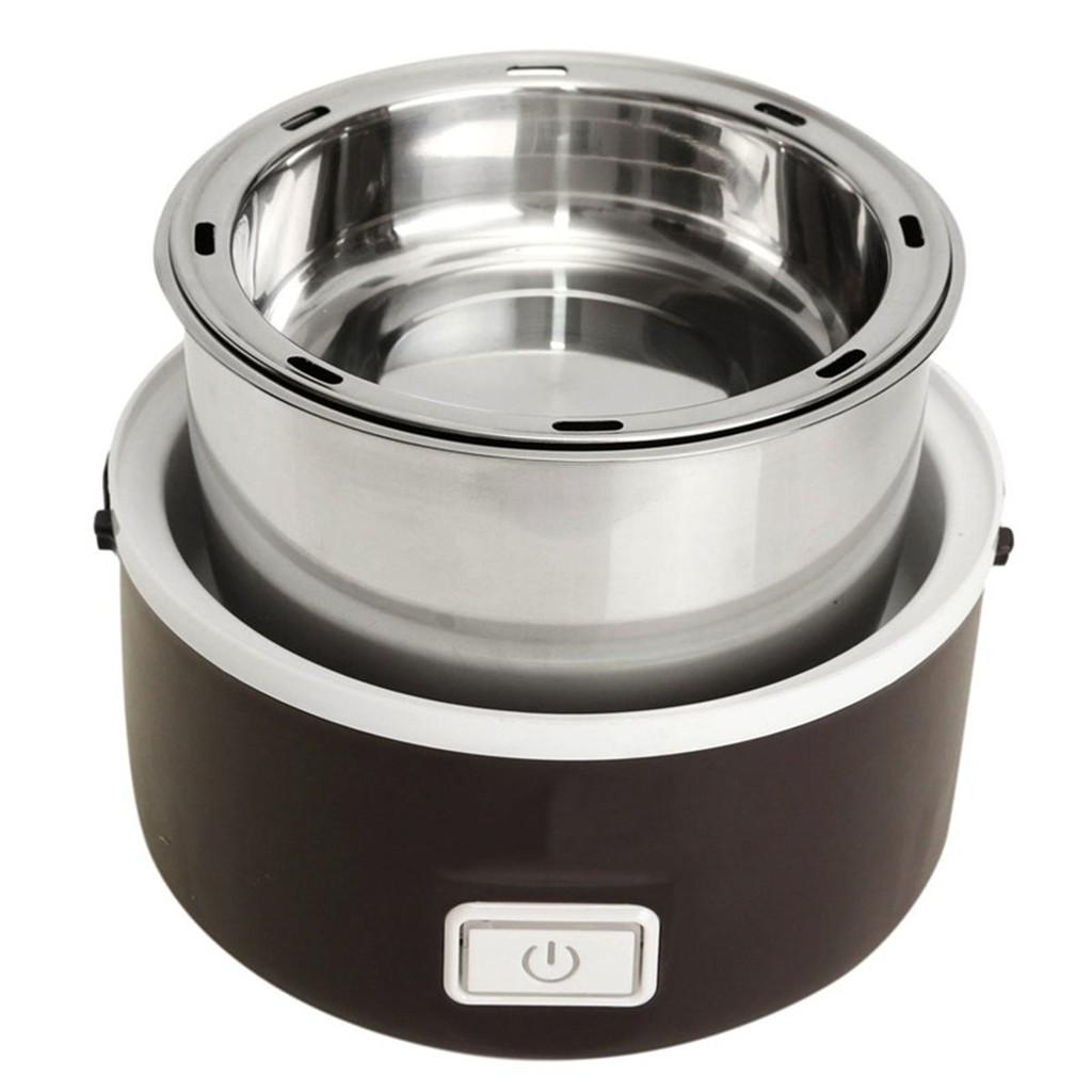 Tragbarer Elektrischer Reiskocher Mini Edelstahl 2 Schichten Dampfgarer Mahlzeit Thermische Erwärmung Lunchbox Lebensmitteldampfgarer Neu