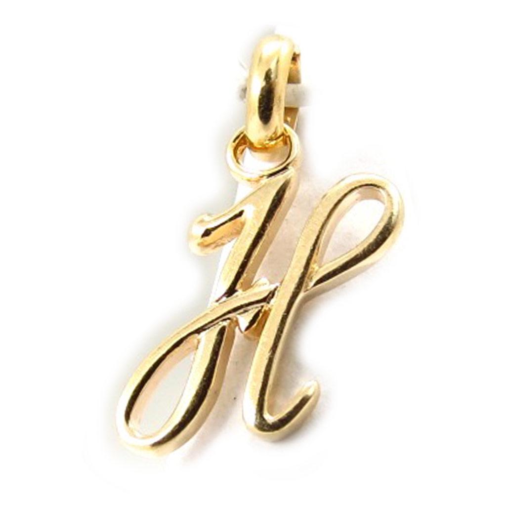 Les Trésors De Lily [K3661] - Pandantiv cu „litera H” placat cu aur