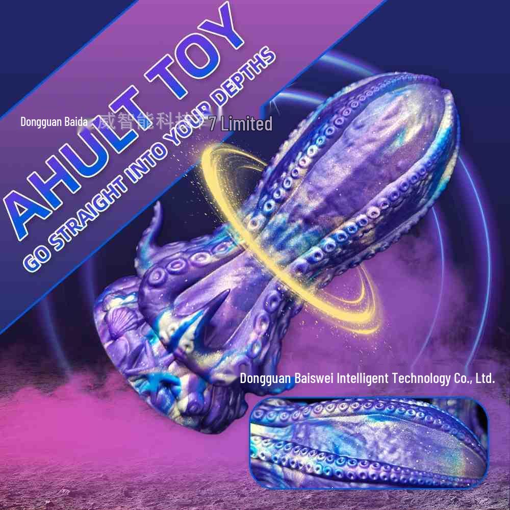 Dilatator Anal Extra Mare din Silicon în Formă de Caracatiță pentru Bărbați și Femei - Produs SM Moale pentru Adulți