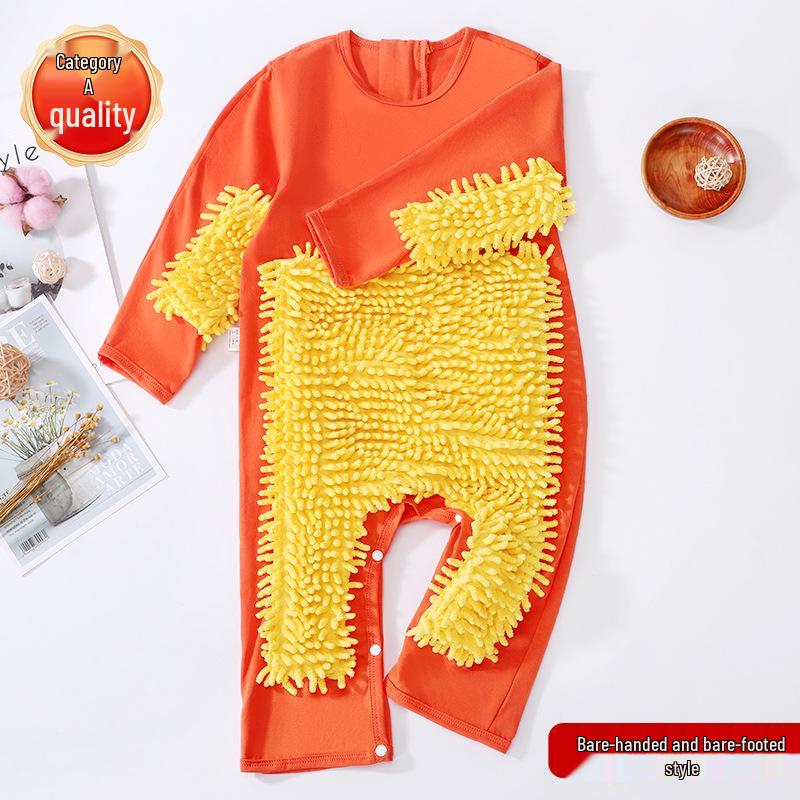 

Універсальний костюм-повзунок для немовлят Герой-швабра : Плюшевий комбінезон із захистом від плям для осені та зими для прибирання підлоги 100 cm