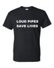 Laute Auspuffanlagen retten Leben T-Shirt Lustiges Biker Motorrad T-Shirt Drift Softtail