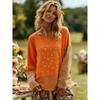 Stile Europa America Stampa Floreale T-shirt da Donna Top Moda Street Donna Manica Lunga Abbigliamento Outdoor Casual Maglietta Felpa