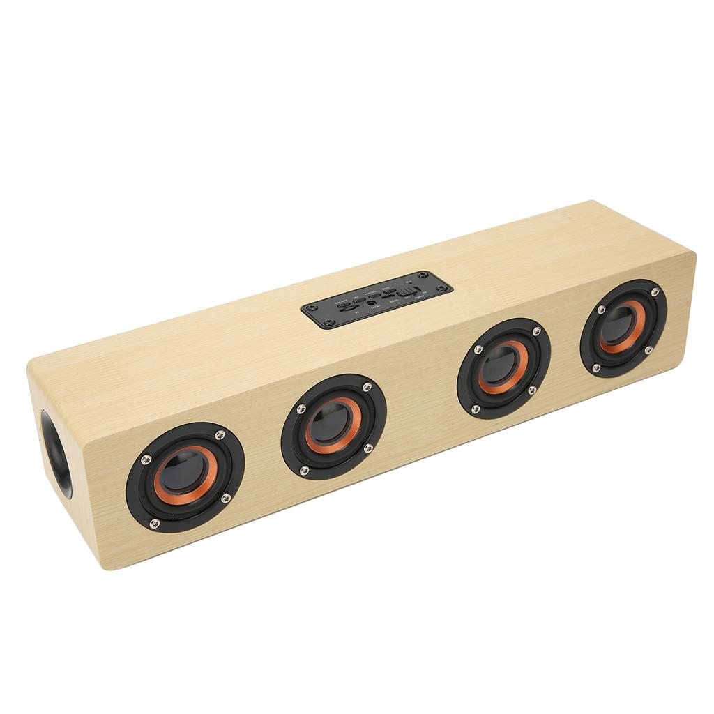 Wooden Bluetooth Speaker Stereo Hands Free Calling Heavy Bass Desktop Wireless Speaker for