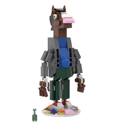 MOC BoJacks Horsemans Model Building Blocks Comedy Animation Actor BoJack Animal Human Activity Figure Assembling Brick Toy Gift