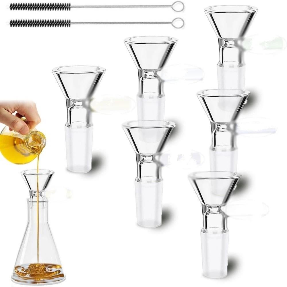6 Stück Kompakter Glasfiltertrichter Mini Dreieckiger Saugfiltertrichter Einmachen
