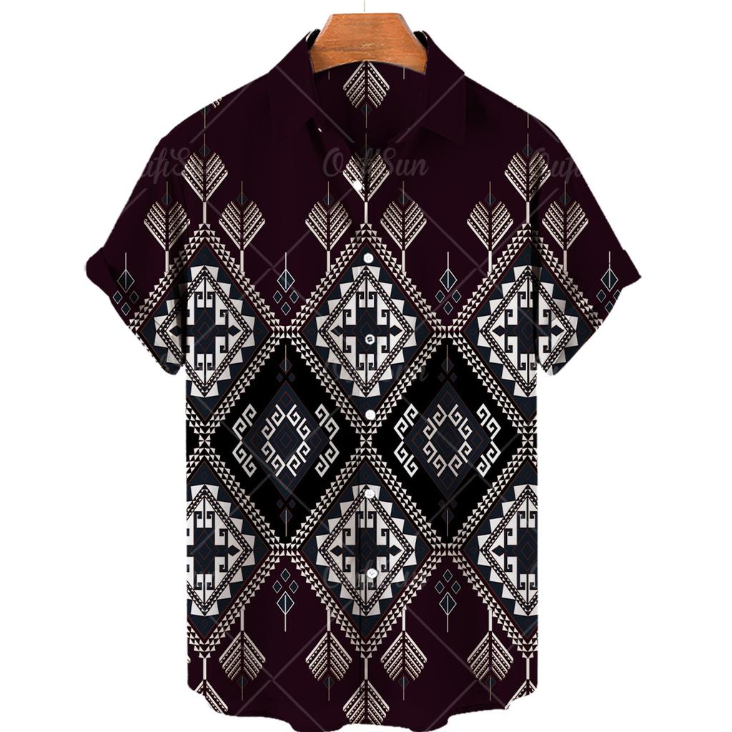 Summer Fashion 3d Print Short Sleeve Hawaiian Men's Shirts Summer Casual Tops Beach Party Vacation Shirts Outdoor Men's and Women's Shirt