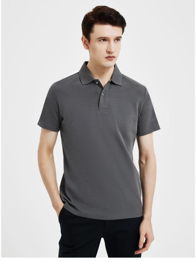 230g Cotton Seamless Collar Short sleeve T shirt Solid Color Cotton Business Pressure bonded Men's Style Minimalist Lightweight Breathable T shirt