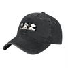 Panda Bear Design Washed Canvas Baseball Cap Unisex Adjustable Hat Casual Streetwear Style Comfortable Fit for Everyday Wear
