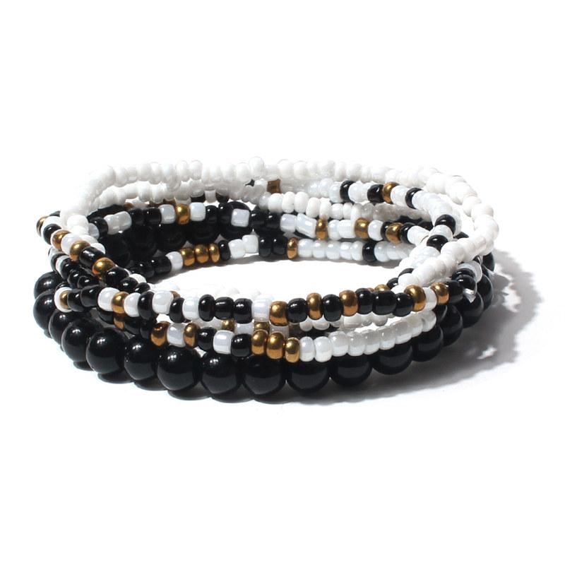 Bohemian Beads Acrylic Multi-layer Bracelets for Women Fashion Hand Wrist Chain GZW