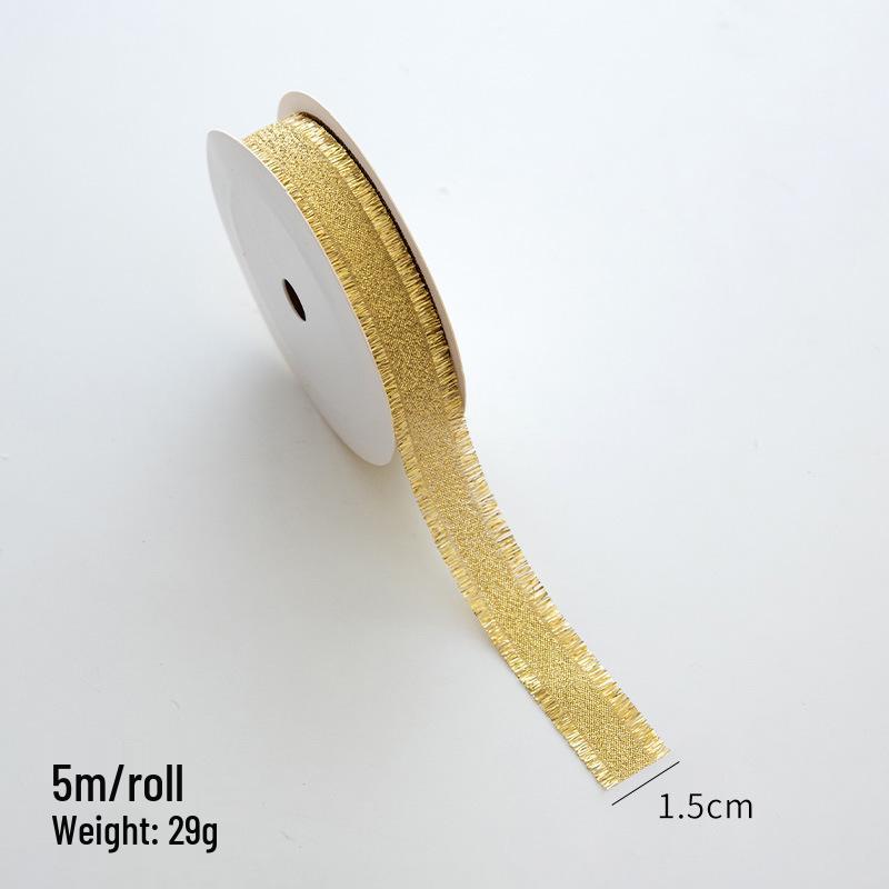 NUCHI Christmas Satin Ribbon with Gold Foil for Gift Boxes and Decorations