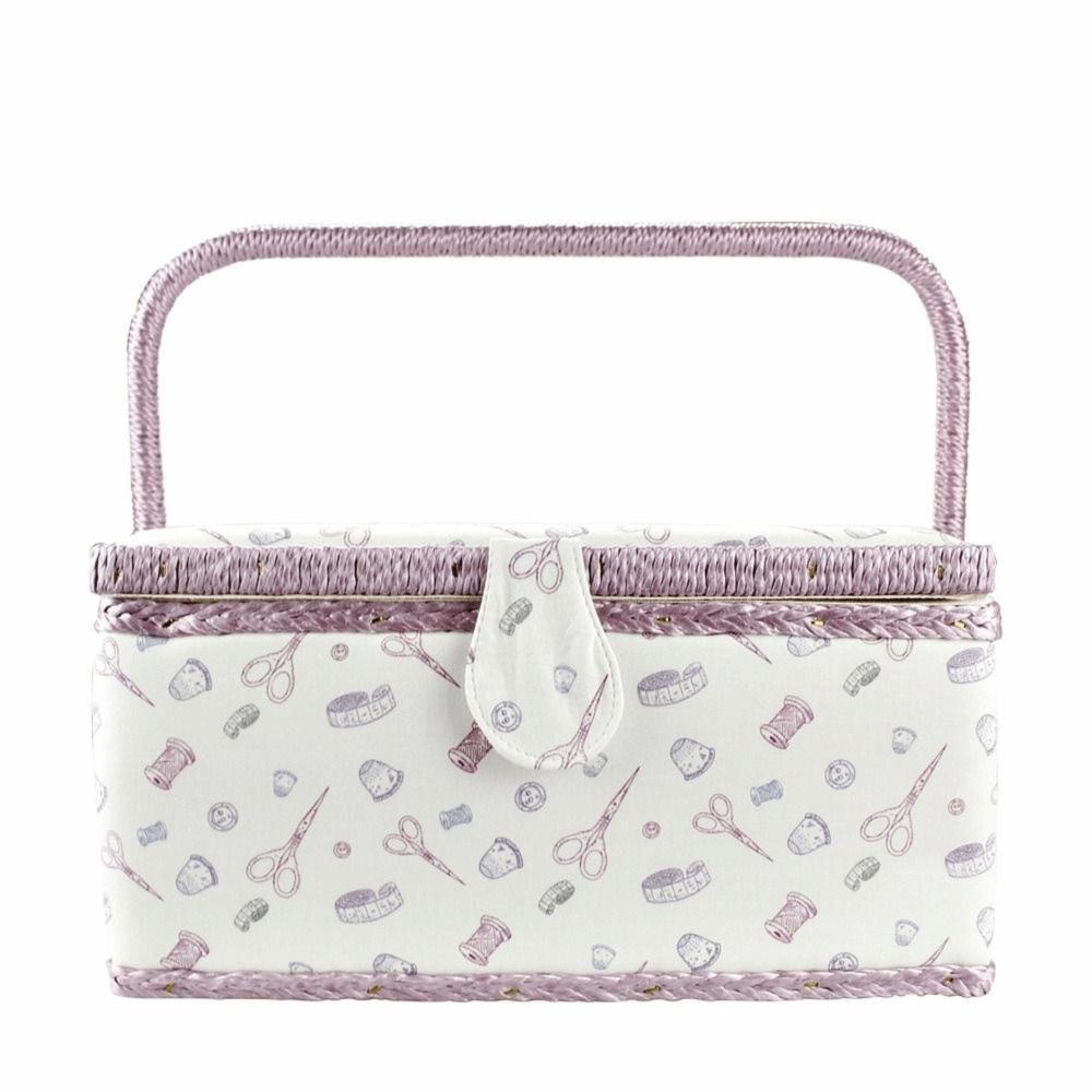 Print Design Sewing Basket Mending Storage Sewing Kit Tools Sewing Organizer Box Household Storage