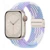 Geflochtenes Solo Loop-Armband aus Nylon für Apple Watch Band Ultra2 49 mm 9 8 7 41 mm Metall-Magnetarmband 45 mm 6 5 4 SE 44 mm verstellbarer elastischer iWatch-Gurt