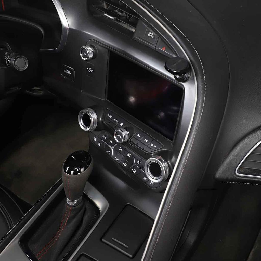METYOUCAR 4pcs for Chevrolet Corvette C7 2014-2019 Car Air Conditioning Knob Volume Control Knob
