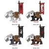 Medieval Accessories Building Blocks Soldiers Weapons Military Flags Mount War Horses Orc Mount Flags Wolf Bricks Kids Toys Gift