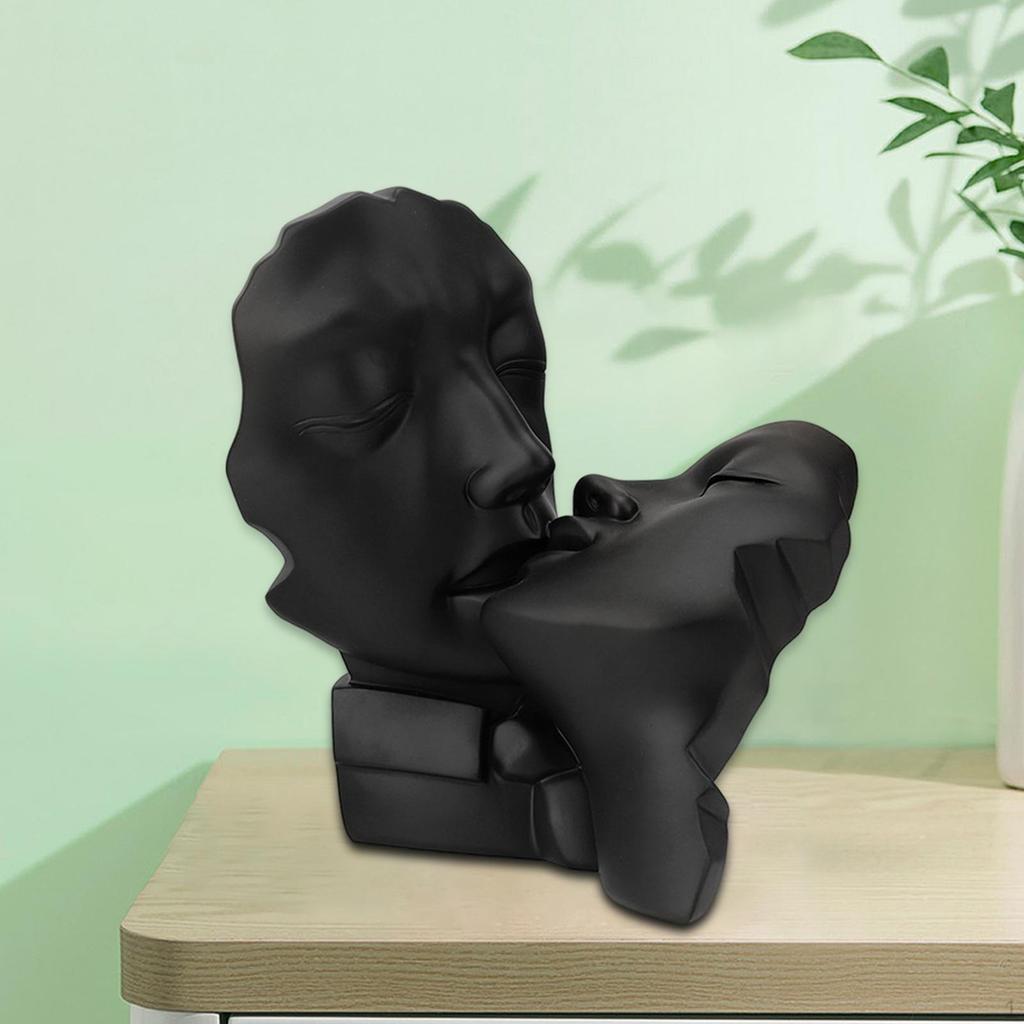 Carved Resin Sculpture Lovers Figurines Abstract Statue Collection Desktop Cabinet Housewarming