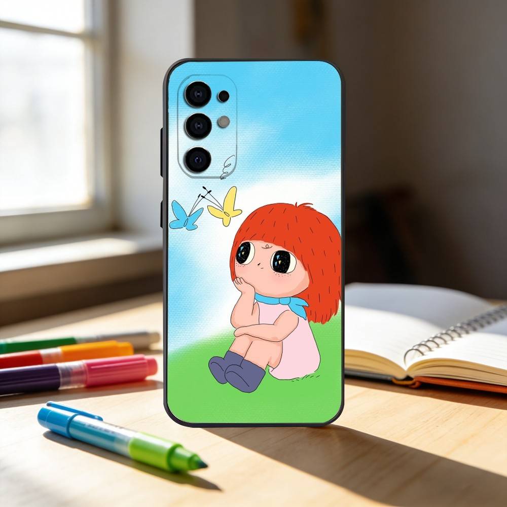 The Hedgehog Girl   Phone Case For Samsung S25,S24,S21,S22,S23,S30,Ultra,S20,Plus,Fe,Note,10,9,5G Black Cover