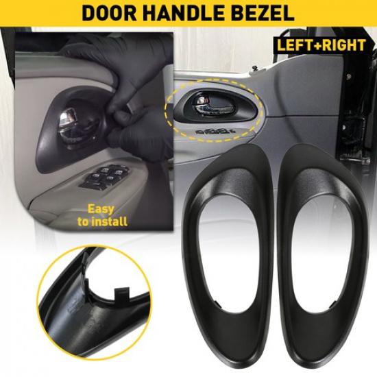 

Fits 02-09 Chevy Trailblazer Set Front ide Door Handle Textured Trim Bezel H
