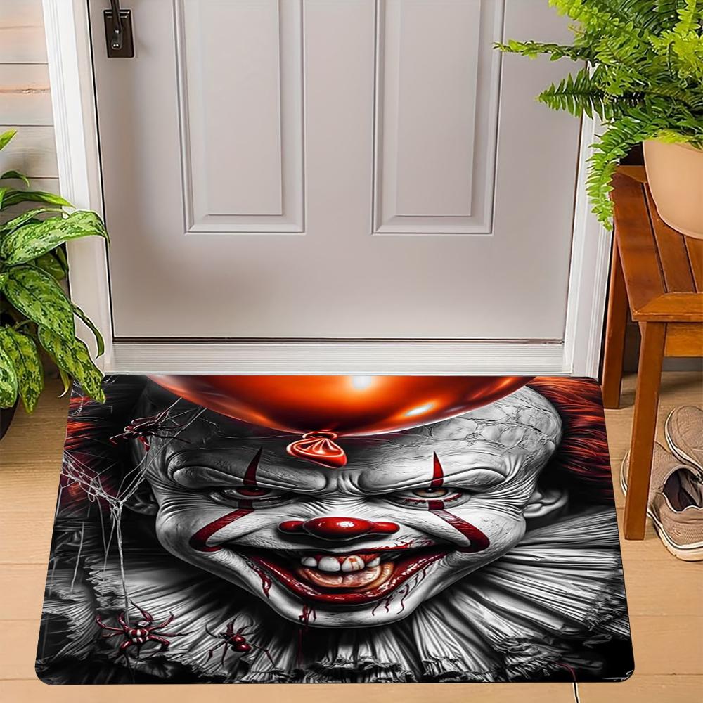 Halloween Carpet Mat Rug Horror Clown Circus Chains Sewer Print Home Decoration Indoor Door Mat Festive Party Supplies