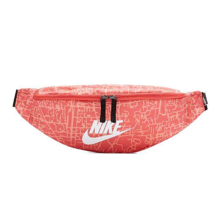 Nike Heritage Large Logo Fabric Crossbody Bag Unisex bags Mystery-Grey Ash-Red DC5097-814 Mysterious Ash Red