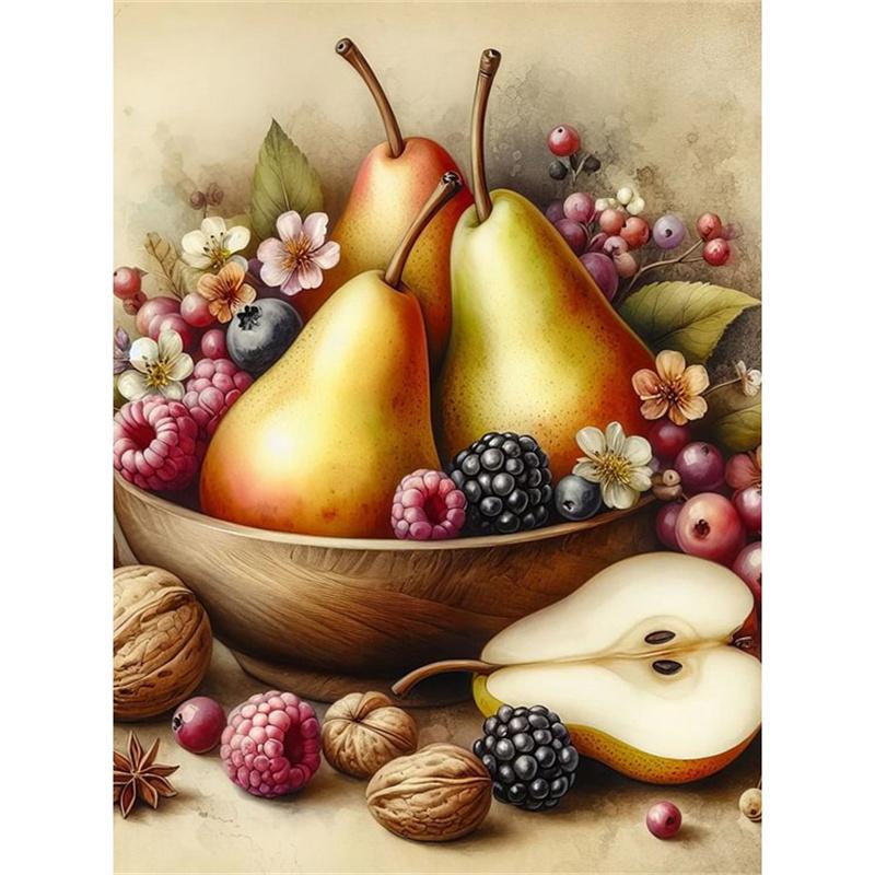 Diamond Embroidery Sale Fruit Flower Mosaic Needlework Full Kits Diamond Painting Kitchen Floral Cross Stitch Needlework